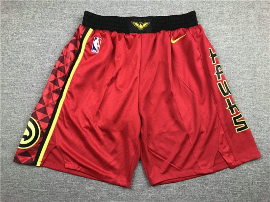 NBA Atlanta Hawks Homme Basketball Shorts Rouge